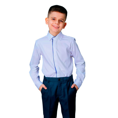 Рубашка школьная для мальчика Deloras С71737 голубая 1